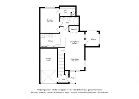 A3 Floor Plan A3 Floor Plan at Woodway Village, Austin Texas